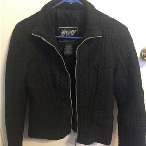 rainbow west black zippered jacket